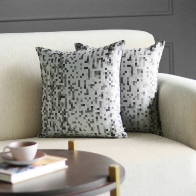 GMF Self Design Cushions & Pillows Cover(Pack of 2, 45.72 cm*45.72 cm, Black, White)