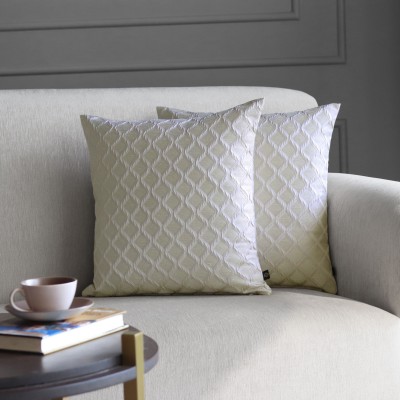 GMF Geometric Cushions & Pillows Cover(Pack of 2, 45.72 cm*45.72 cm, Beige)