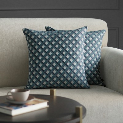 GMF Geometric Cushions & Pillows Cover(Pack of 2, 45.72 cm*45.72 cm, Blue)
