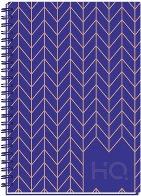 NAVNEET HQ Case Bount Corporate Edge Book (A5 Size) - Foil A5 Notebook Single Line 192 Pages(Blue)
