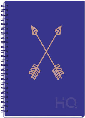 NAVNEET HQ CBNB Wiro Corporate Edge Book (A5 Size) - Foil A5 Notebook Single Line 192 Pages(Blue)