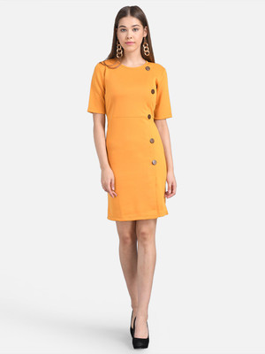 KOTTY Women Sheath Yellow Dress