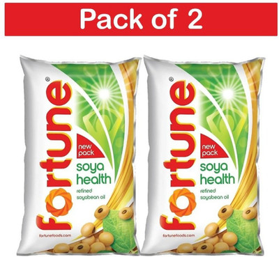 FORTUNE Soyabean Oil Soyabean Oil Pouch(2 x 1 L)
