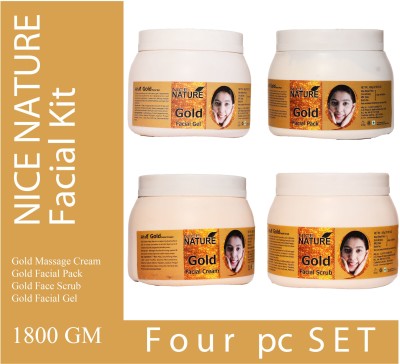 NICE NATURE Gold Facial Kit Parlour Pack(4 x 450 g)