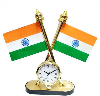 Online Accessories Mega Hub Indian Double Sided Wind Car Dashboard Flag(Polyester)