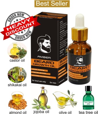 Dr. Thapar's Mooch & Beard SHINE & GROW Beard Oil AMBER Hair Oil(35 ml)