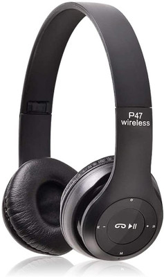 Casa Tech Best P47 Wireless Bluetooth Portable Sports Headphones Bluetooth(Black, On the Ear)