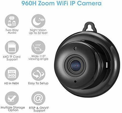 OSHSIZ Mini WiFi CCTV Spy Hidden Camera Wireless Camera 1080P Full HD Remote Control Spy Camera(64 GB, 1 Channel)