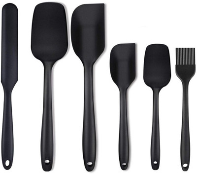 ZUCLLIN black spatula 6pcs Kitchen Tool Set(Black, Baking Tools)