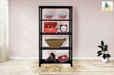 Spacious CRC Sheet 4 Shelf (Shelf Multipurpose Slotted Angle Rack , 122448 grey) Luggage Rack Luggage Rack