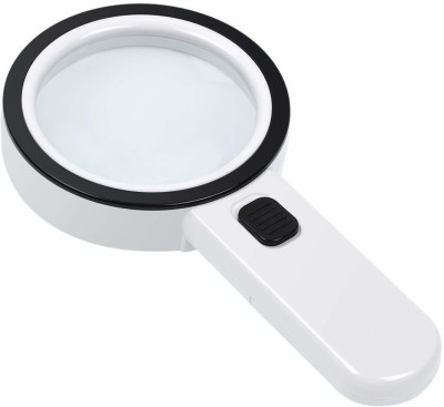 keycraze LED Light 45X Magnifying Glass Lens for Jewellery Watch Loupe, Handheld Reading 45 X LED Light 45X Magnifying Glass Lens for Jewellery Watch Loupe, Handheld Reading 45X Magnifying Glass(White, Black)