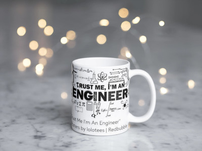 Mugwala i am engineer ceramic coffee mug for engineer student boys and girls (350ml) Ceramic Coffee Mug(350 ml)