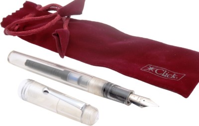 Ledos Aristocrat Full Demonstrator Fountain Pen 3in1 Ink Filling System Fine Nib Fountain Pen(Ink Color - Blue)