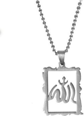 Sullery High Polished Laszer Cut Arabic Allah God Stainless Steel Pendant Sterling Silver Stainless Steel Pendant