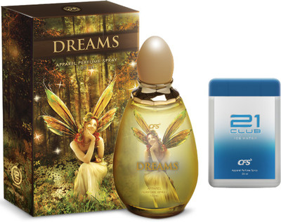 CFS Dreams Perf 100ml with 21 Ice water Pocket Perf 20ml Perfume  -  120 ml(For Women)