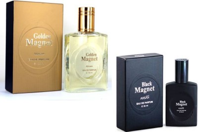 Ahsan GOLDEN MAGNET EAU DE PARFUM -100 ml + BLACK MAGNET PERFU ME Eau de Parfum - 30 ml (Pack of 2) Eau de Parfum -130 ml (For Men & Women) Eau de Parfum  -  130 ml(For Men & Women)