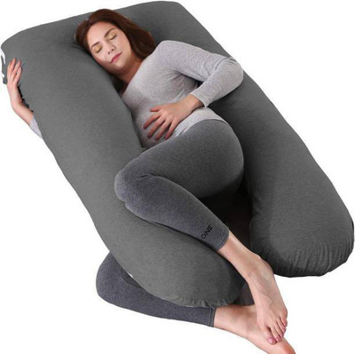 Lefre Microfibre Solid Pregnancy Pillow Pack of 1(Grey)