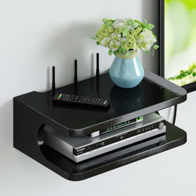 ZIARO Set top Box Stand | WiFi Router Holder Wooden Wall Shelves | Setup Box Stand Wooden Wall Shelf(Number of Shelves - 1, Multicolor)