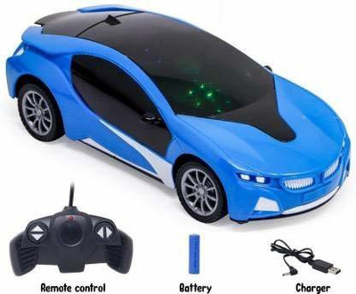 Freshh Club Remote control Rechargeable Famous 3D LED Lights Car(Blue)