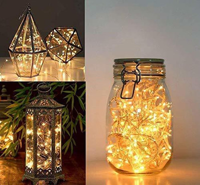 Meneon 36 LEDs 8 m Gold Steady String Rice Lights(Pack of 1)