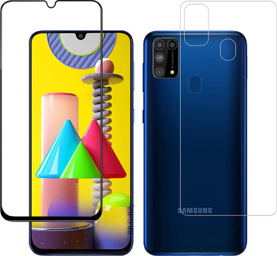 YOGKREETI Front and Back Tempered Glass for SAMSUNG M31(Pack of 2)