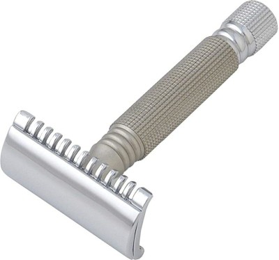 Pearl Shaving PSR Double Edge Safety Razor SSH-02 (Open Comb,Silver), Men