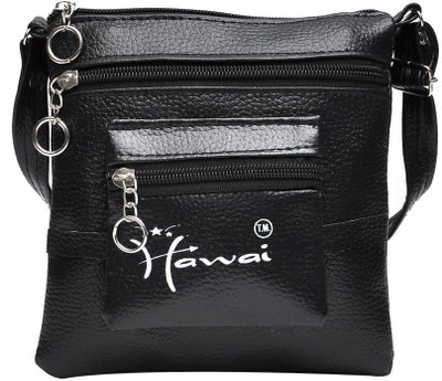 52% OFF on HAWAI Black Sling Bag PU Leather 52% OFF on HAWAI Black Sling Bag PU Leather