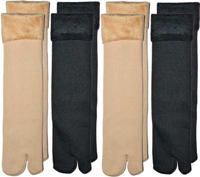 Piftif Women Solid Calf Length(Pack of 4)