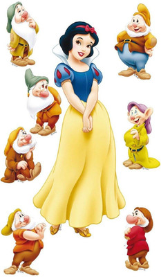 anshul internet point 45.72 cm DISNEY PRINCESS 7 Self Adhesive Sticker(Pack of 1)