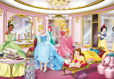anshul internet point 45.72 cm DISNEY PRINCESS 8 Self Adhesive Sticker(Pack of 1)