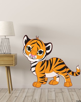 BALKRISHNA WALL STICKER 60 cm TIGER Self Adhesive Sticker(Pack of 1)