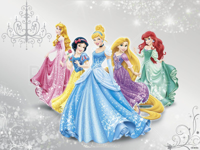 anshul internet point 45.72 cm DISNEY PRINCESS 13 Self Adhesive Sticker(Pack of 1)