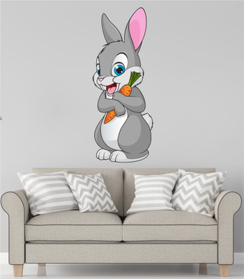 BALKRISHNA WALL STICKER 60 cm RABBIT Self Adhesive Sticker(Pack of 1)