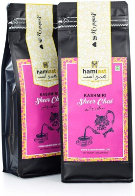 Hamiast Premium Kashmiri Namkeen Tea, Noon Chai, Pink Tea, Sheer Chai, Samovar Tea (250gx2) Unflavoured Green Tea Pouch(2 x 250 g)