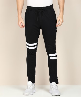 FLYING MACHINE Solid Men Black Track Pants