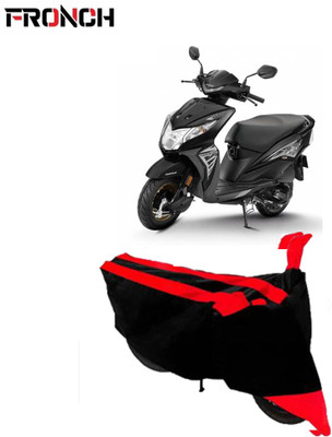 FRONCH Waterproof Two Wheeler Cover for Honda(Dio, Red, Black)