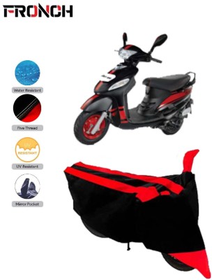 FRONCH Waterproof Two Wheeler Cover for Mahindra(Rodeo UZO, Red, Black)