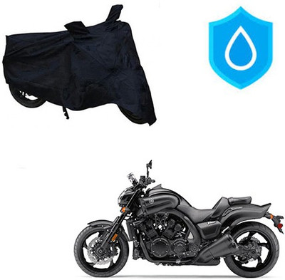 HYBRIDS COLLECTION Waterproof Two Wheeler Cover for Yamaha(VMAX, Black)