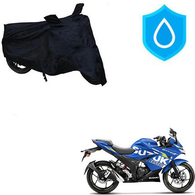 Amozkart Waterproof Two Wheeler Cover for Suzuki(Gixxer SF, Black)