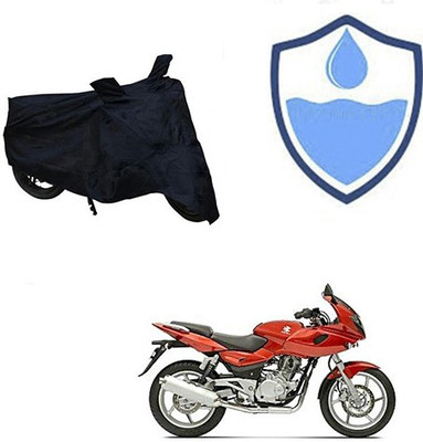 Amozkart Two Wheeler Cover for Bajaj(Pulsar 220 DTS-i, Black)
