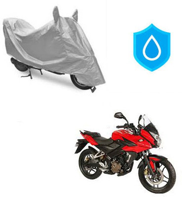 Atulit enterprises Two Wheeler Cover for Bajaj(Pulsar AS 150, Silver)