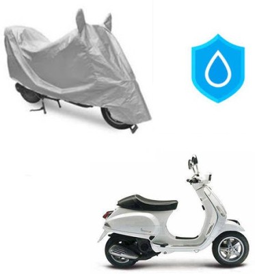 Atulit enterprises Waterproof Two Wheeler Cover for Piaggio(Piaggio Vespa, Silver)