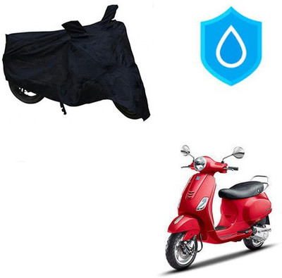 Amozkart Two Wheeler Cover for Piaggio(Vespa VXL, Black)