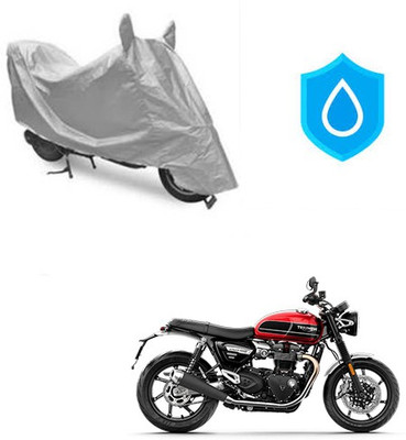Atulit enterprises Two Wheeler Cover for Triumph(Twin, Silver)