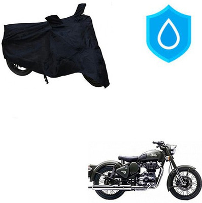 HYBRIDS COLLECTION Two Wheeler Cover for Royal Enfield(Battle Green, Black)