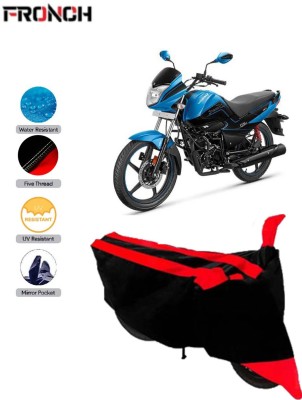 FRONCH Waterproof Two Wheeler Cover for Hero(Splendor I Smart, Red, Black)