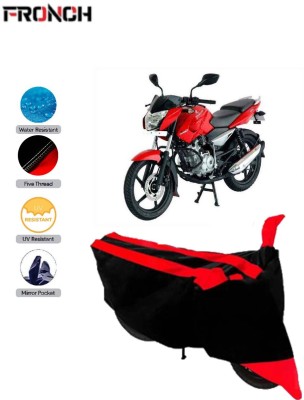 FRONCH Waterproof Two Wheeler Cover for Bajaj(Pulsar 135 LS DTS-i, Red, Black)