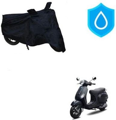 Atulit enterprises Waterproof Two Wheeler Cover for Piaggio(Vespa LX, Black)