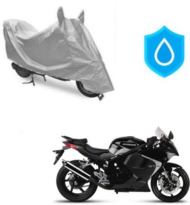 HYBRIDS COLLECTION Waterproof Two Wheeler Cover for Hyosung(GT250R, Silver)