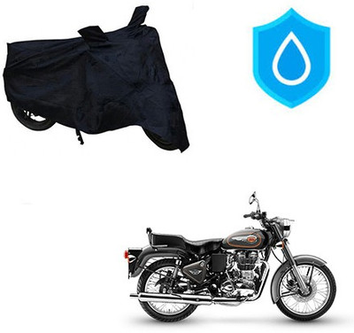 HYBRIDS COLLECTION Waterproof Two Wheeler Cover for Royal Enfield(Bullet 500, Black)
